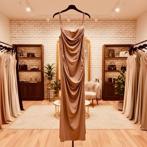 PARTHEA Plus Ruched Mermaid
Hem Cami Dress Mauve